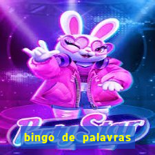 bingo de palavras 3 ano